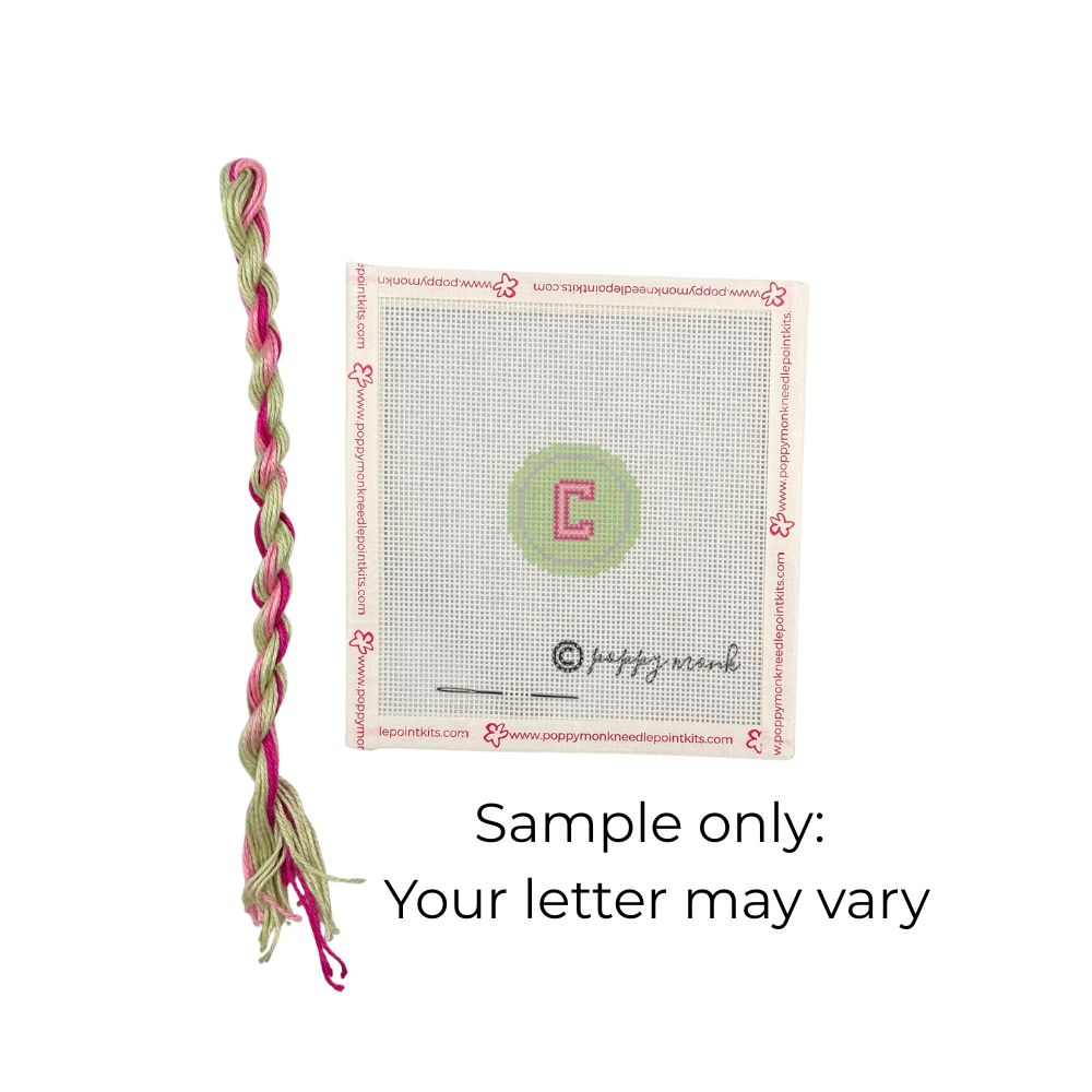 Fob Chain Letters | Mini Needlepoint Project (Fob Sold Separately)