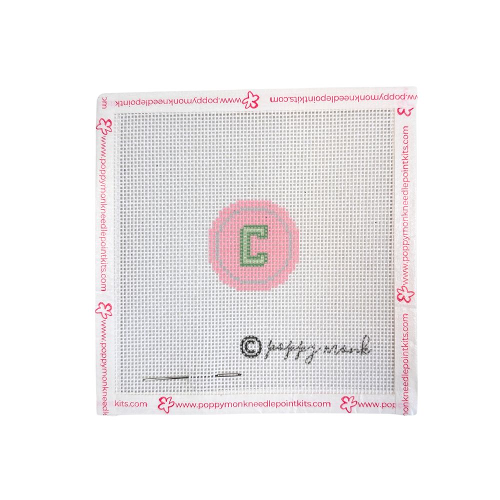 Fob Chain Letters | Mini Needlepoint Project (Fob Sold Separately)
