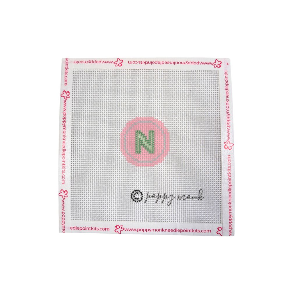 Fob Chain Letters | Mini Needlepoint Project (Fob Sold Separately)