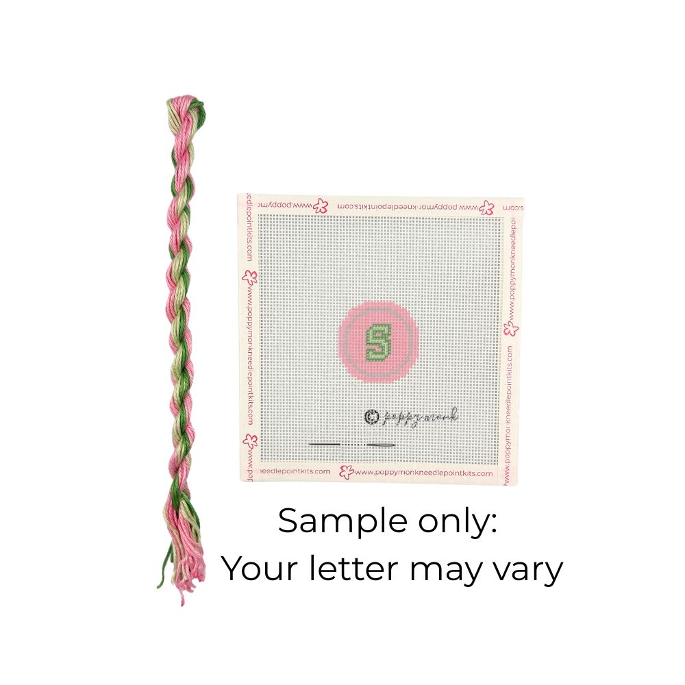 Fob Chain Letters | Mini Needlepoint Project (Fob Sold Separately)