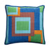 needlepoint pillow with abstract design