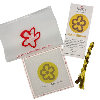 Neon Bloom Needlepoint Kit