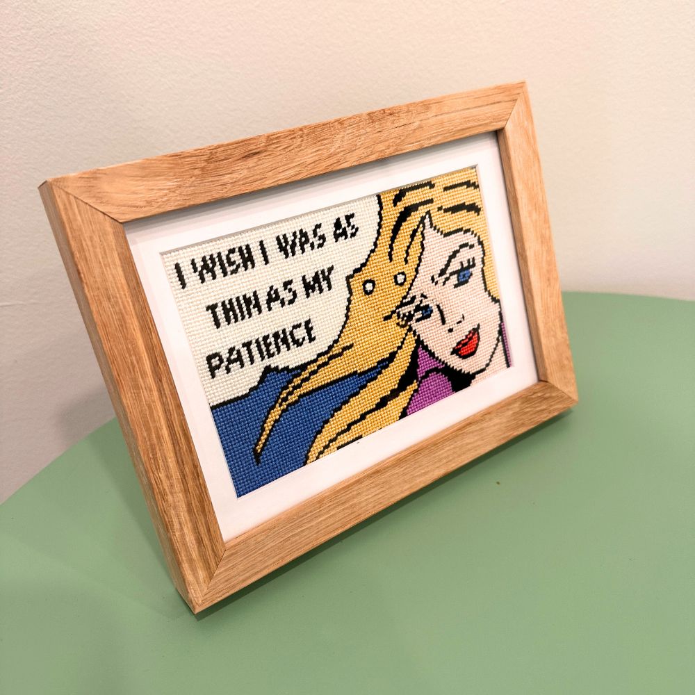 Thin As My Patience Needlepoint Kit