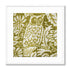Needlepoint owl design on a green background with a white border