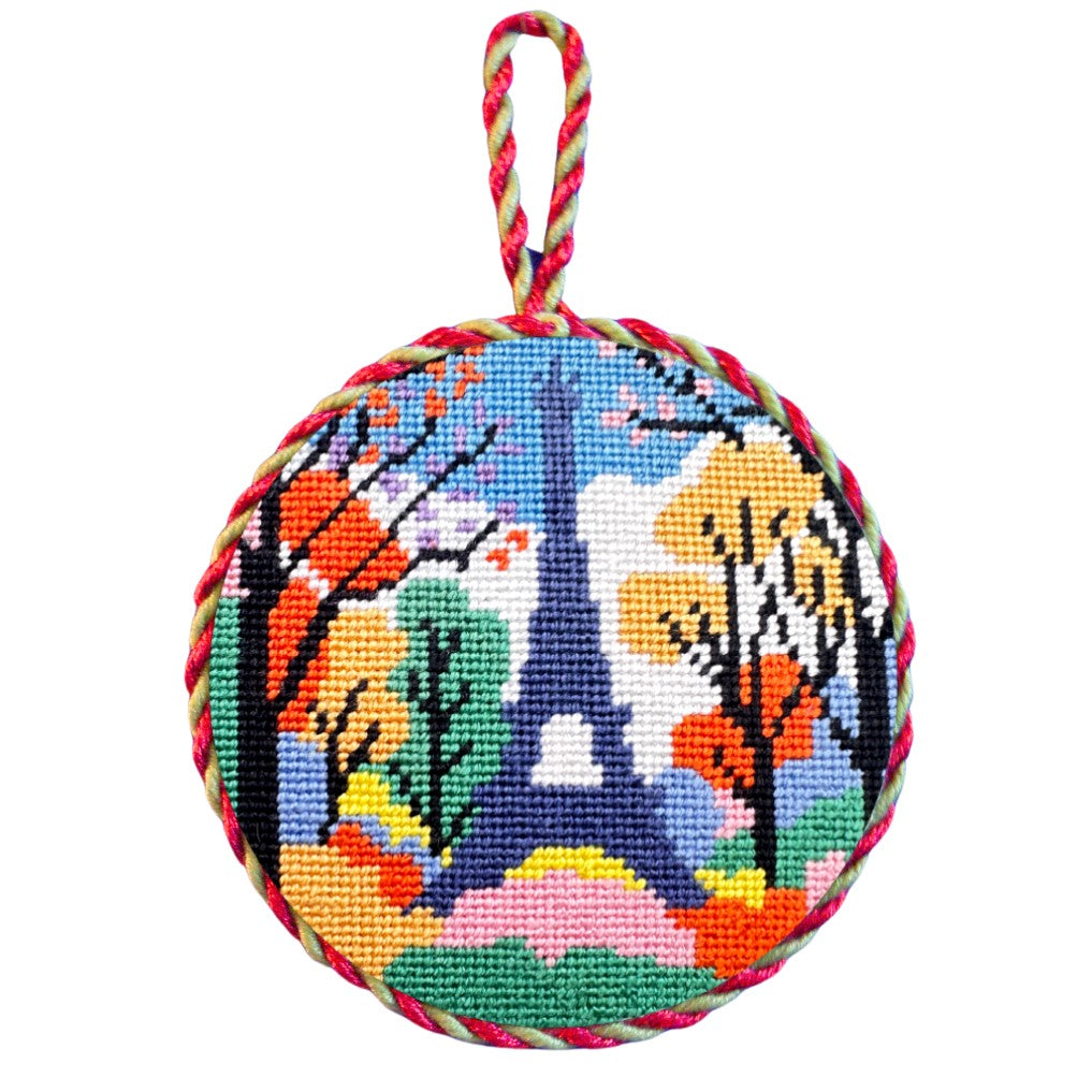 Paris in the Fall needlepoint ornament kit