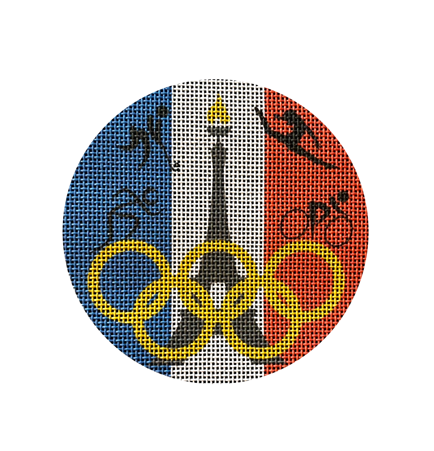 Paris 2024 Summer Olympics Needlepoint design