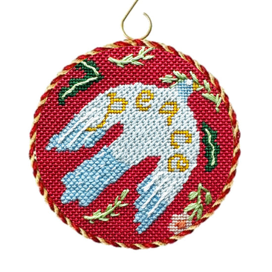 Peace Dove needlepoint Christmas ornament kit