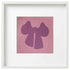 needlepoint design of a pink bow in a frame