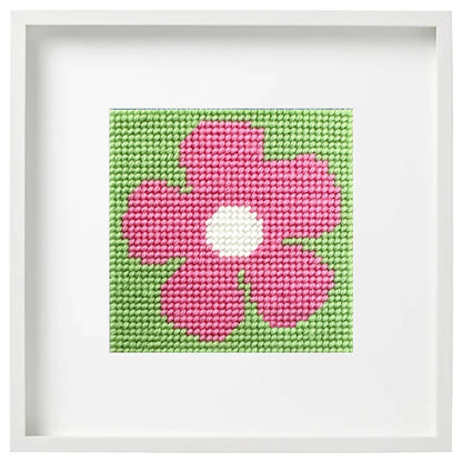 Pink Flower Needlepoint Starter Kit