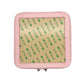 Soft Pink leather self-finishing needlepoint box for 5" x 5" insert.