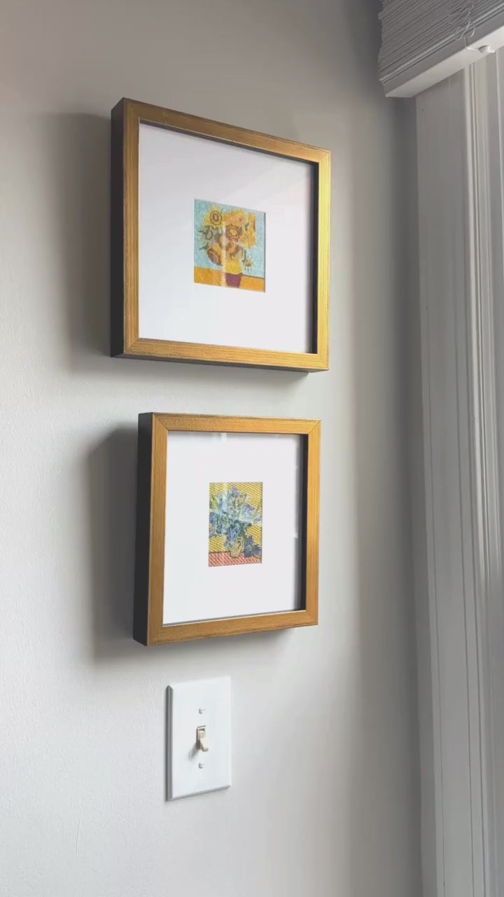 Art Needlepoint Van Gogh Sunflowers and Irises