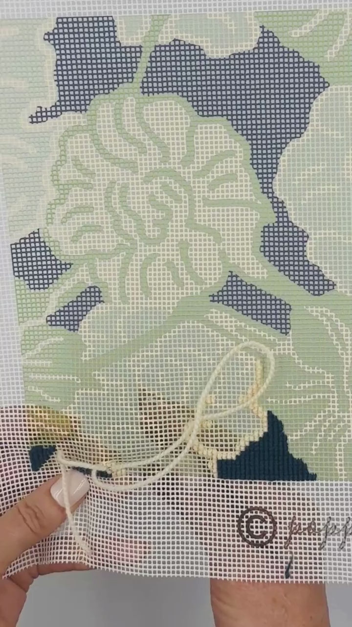 video of the Victorian cross stitch needlepoint