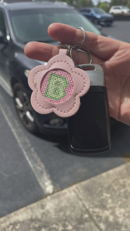 Flower Key Fob Chain | Three Colors (Letters Sold Separately)