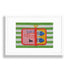 Sardines needlepoint kit in a white frame