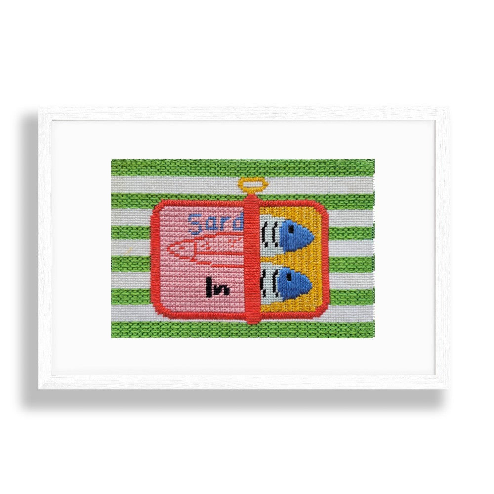 Seafood Duo Needlepoint Kit | Lobster &amp; Sardines