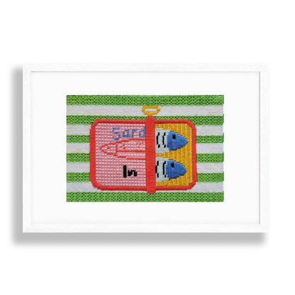 Seafood Duo Needlepoint Kit | Lobster &amp; Sardines