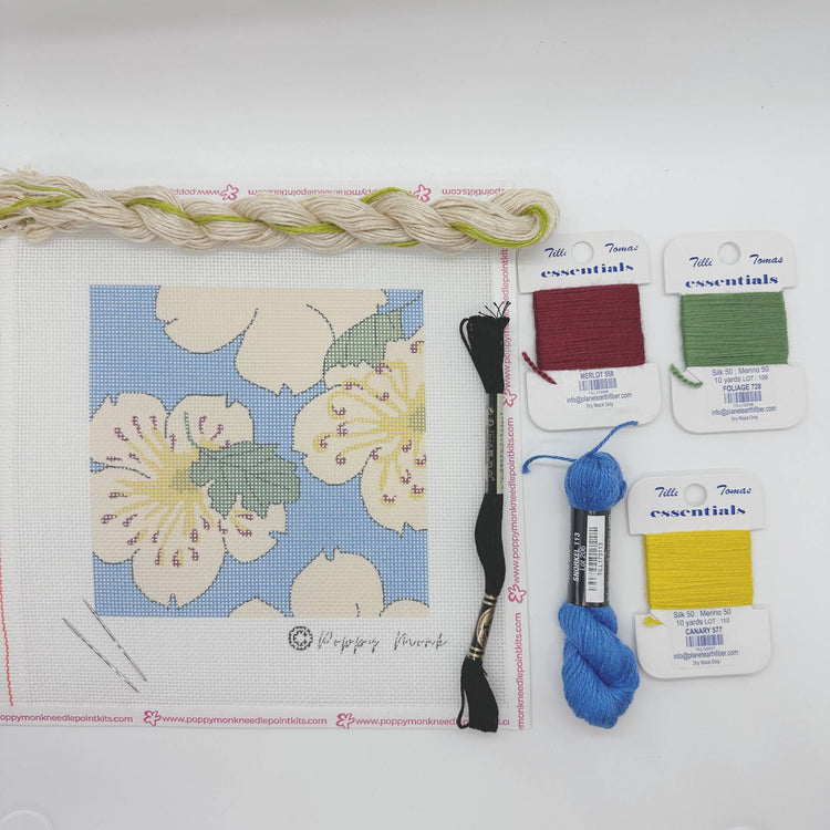 Shin-Bijutsukai Japanese art needlepoint kit Blossom