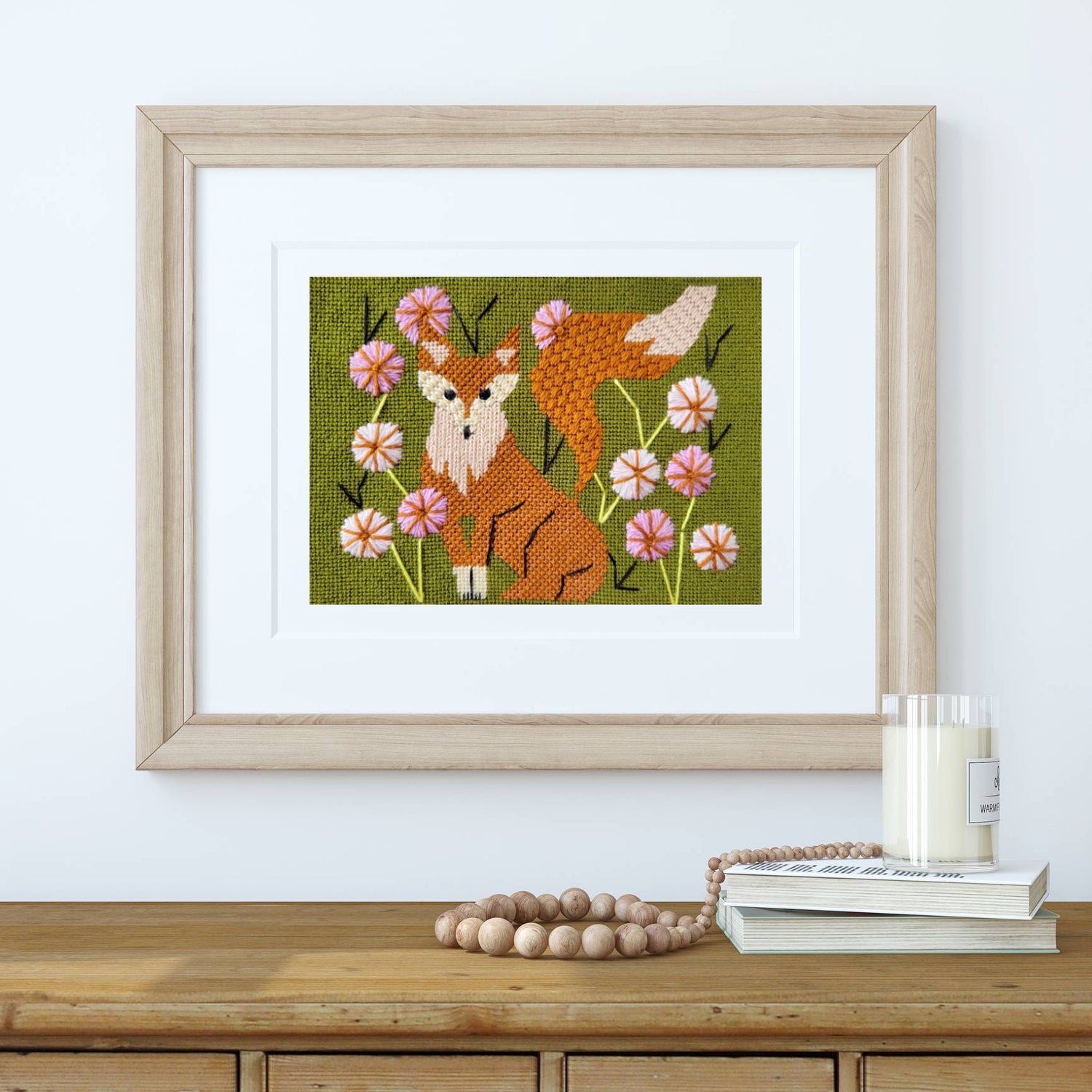 Shy Fox in Wildflowers Needlepoint Kit