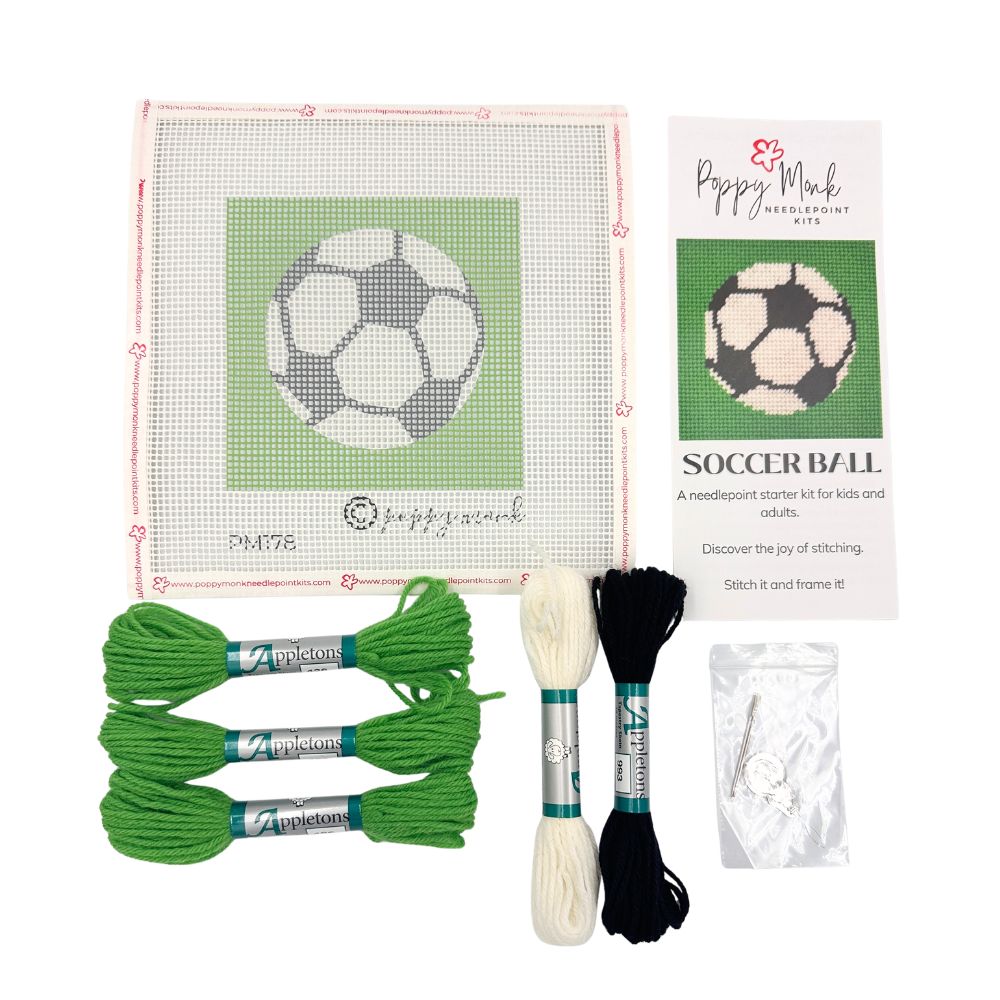 Soccer ball needlepoint kit for beginners