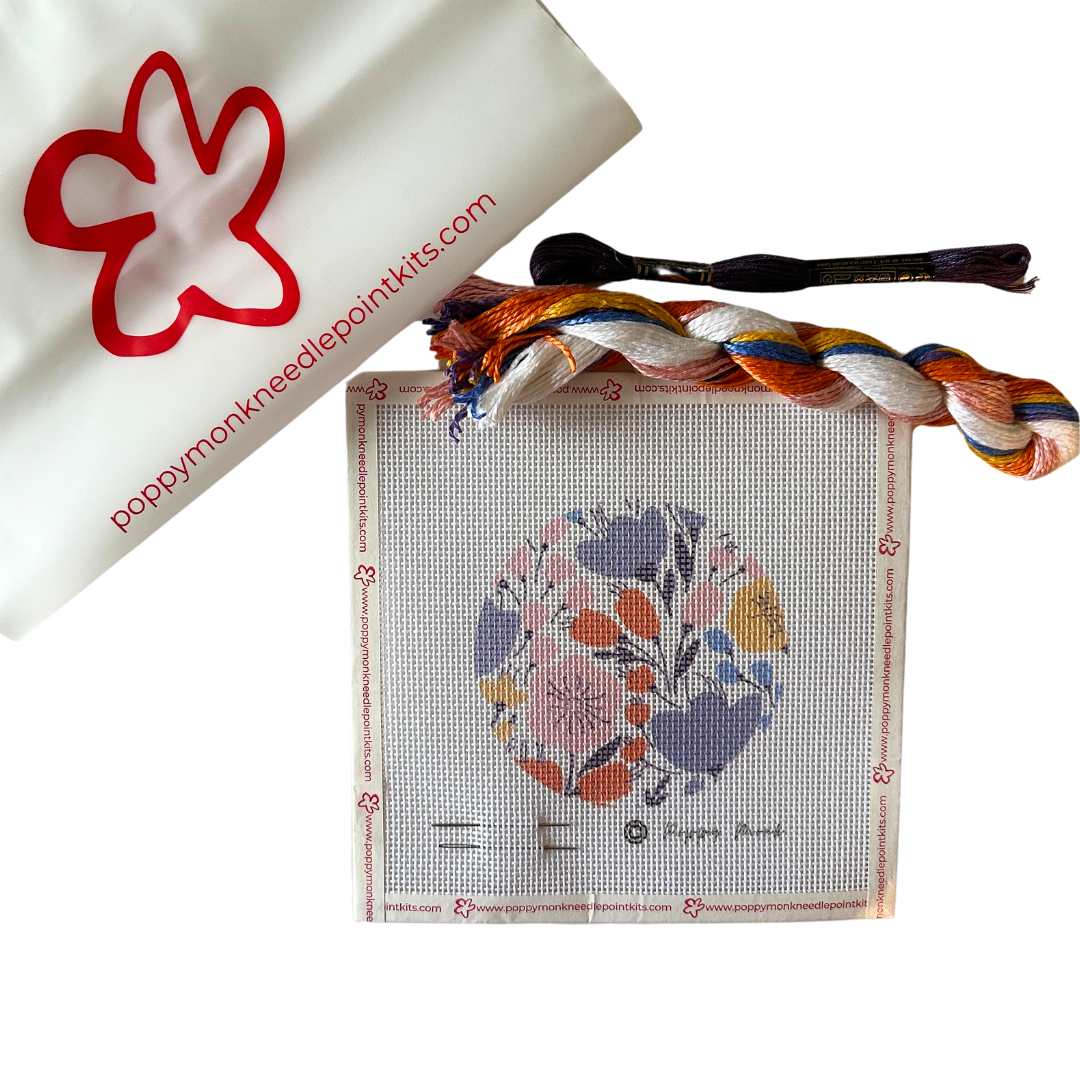 floral needlepoint ornament kit