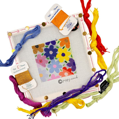 Stash Buster | Flower Power Needlepoint Canvas Only