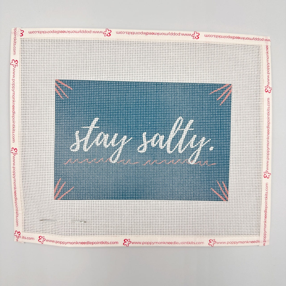 Needlepoint canvas with &