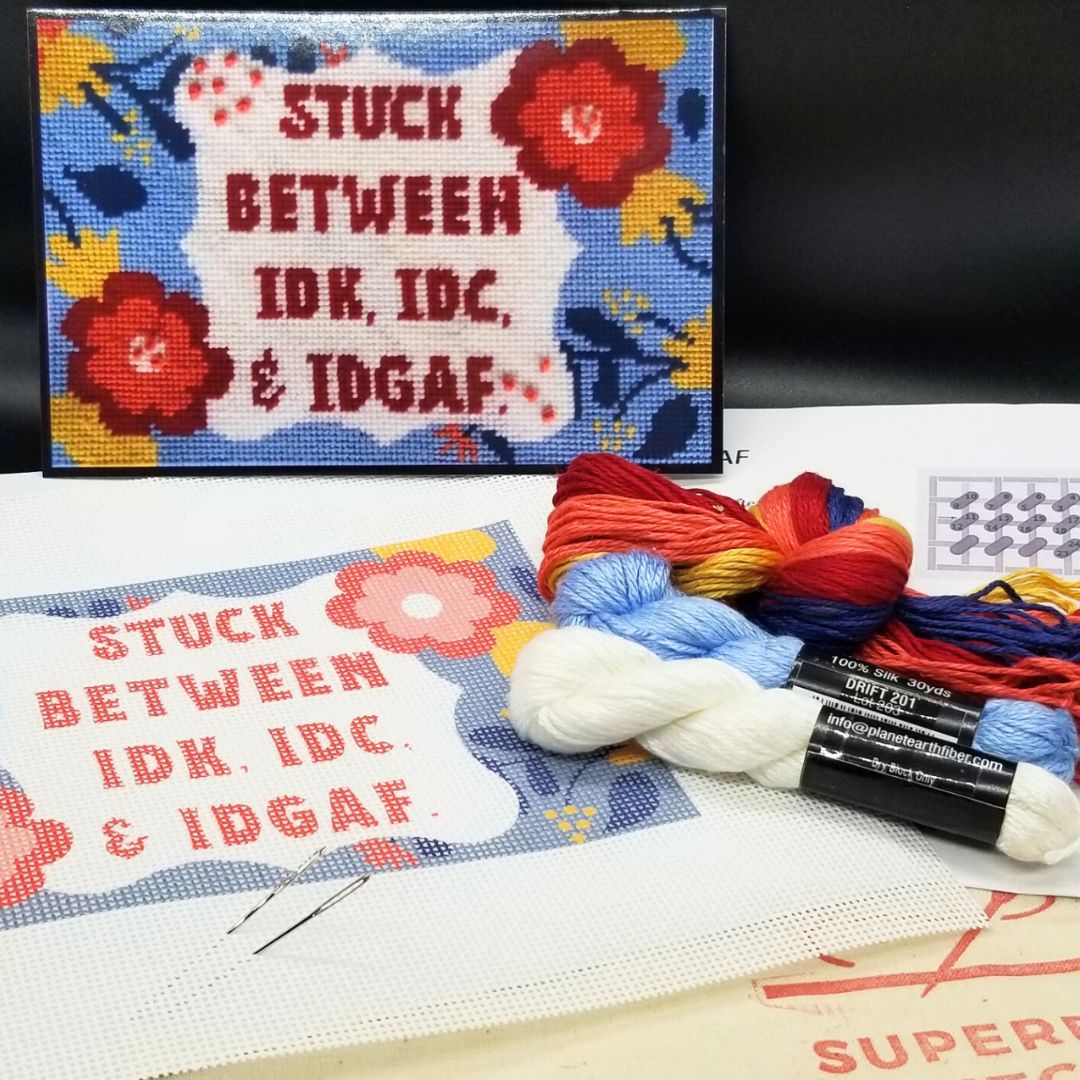 subversive stitching needlepoint kit