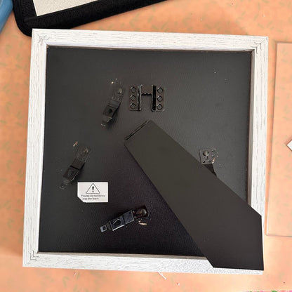 reverse side of white oak frame