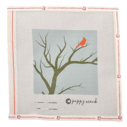 Winter Cardinal needlepoint design