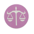 Libra scales round needlepoint design