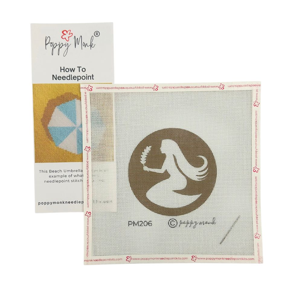 Virgo zodiac needlepoint round design