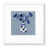Blue and white needlepoint kit with chinoiserie vase