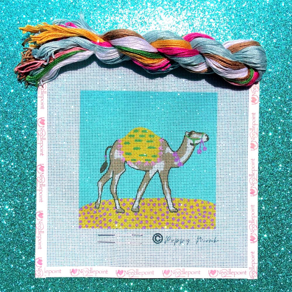 Modern camel needlepoint kit