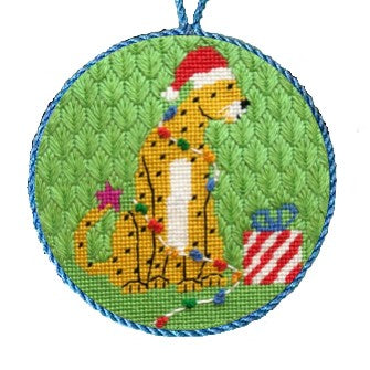 cheetah needlepoint ornament kit