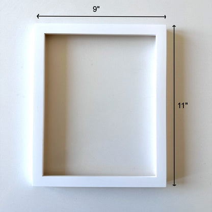 White rectangle frame for 4&quot; x 6&quot; needlepoint canvas.