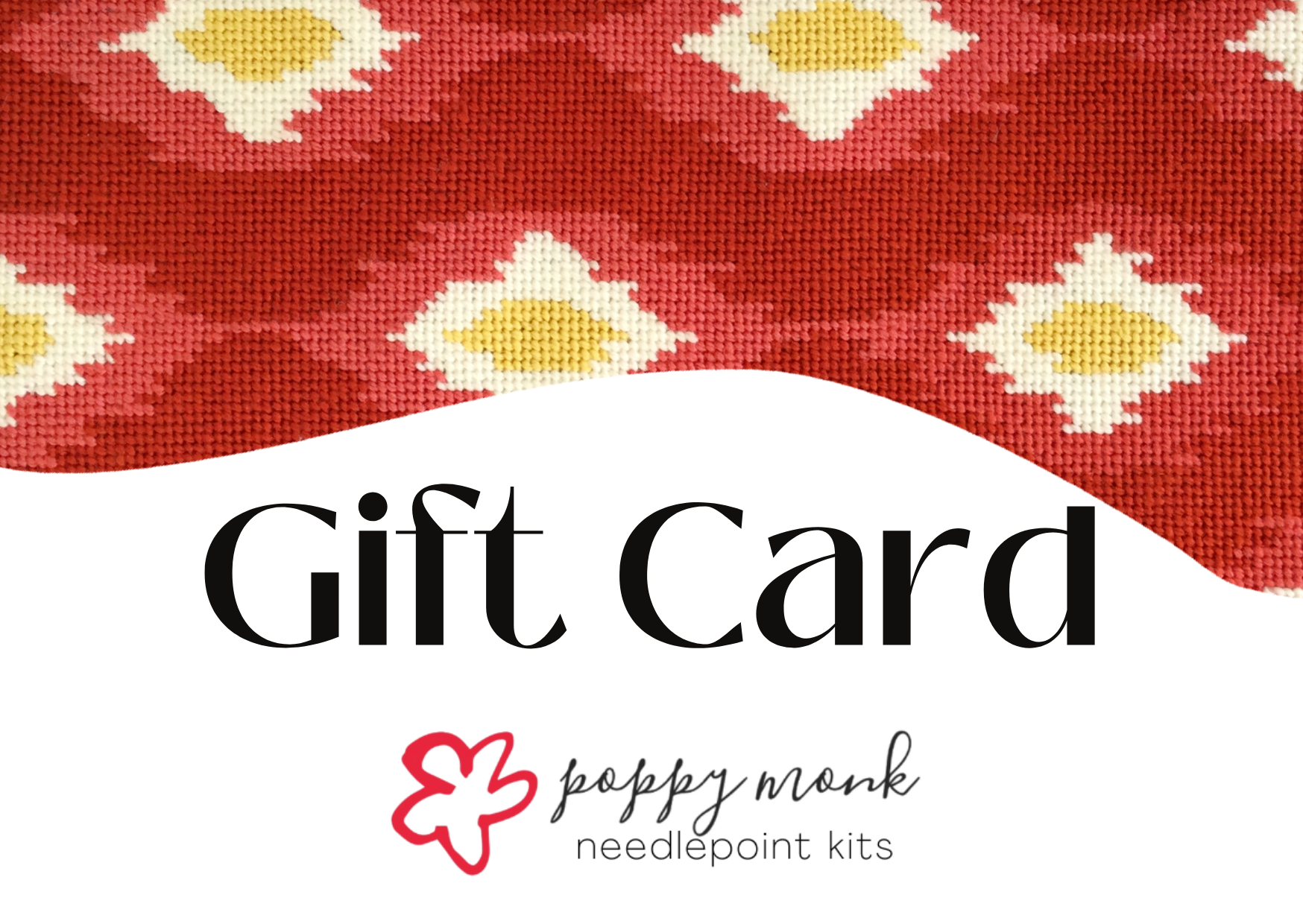 Poppy Monk Needlepoint Gift Card