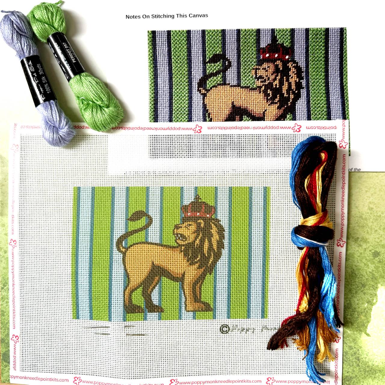 Stately Lion Needlepoint Kit