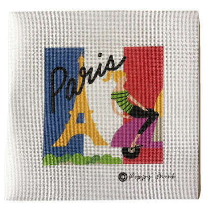 Paris needlepoint canvas