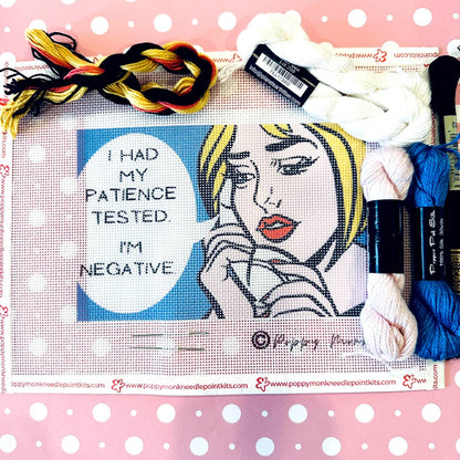 Patience Tested funny needlepoint kit.
