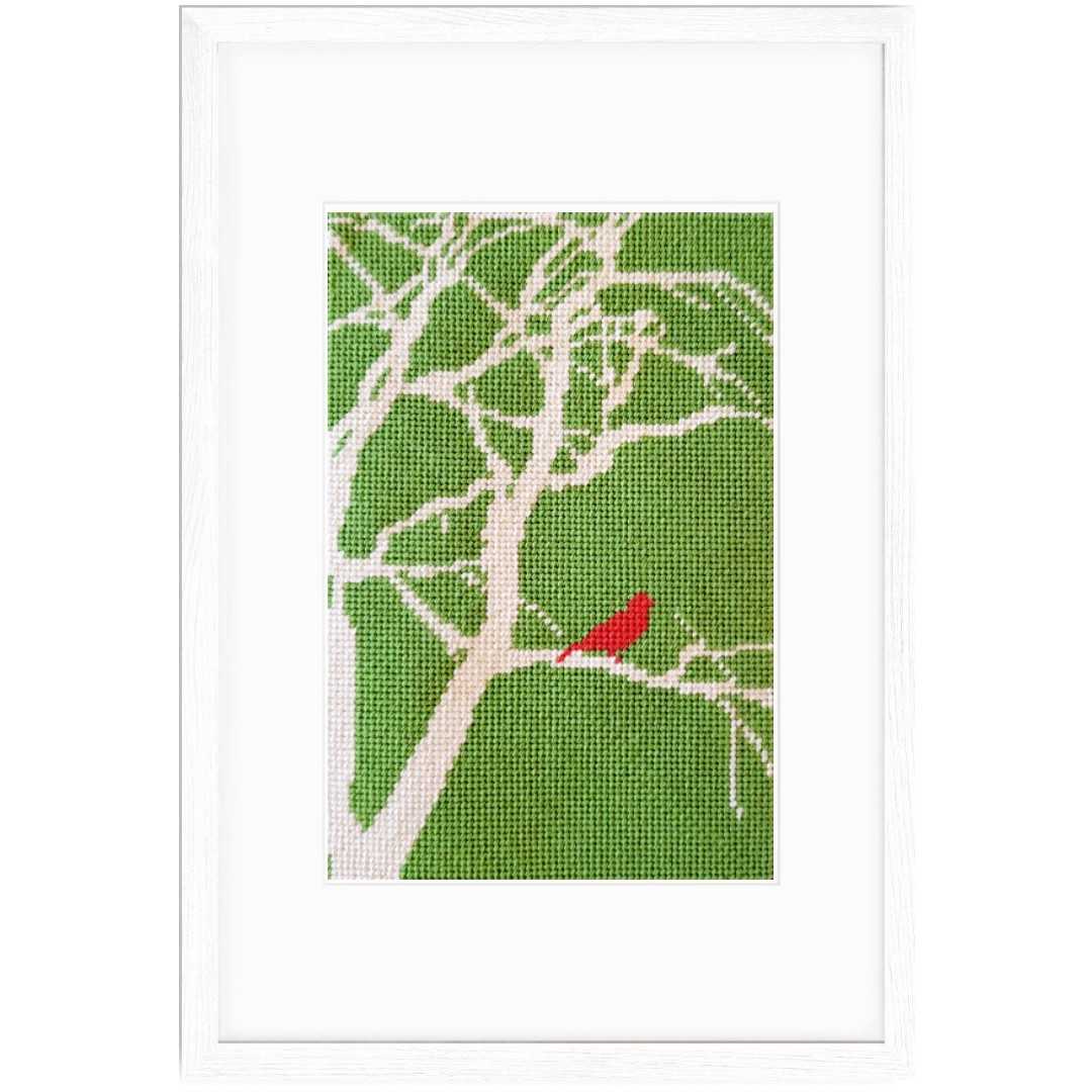 Red Bird Needlepoint Kit