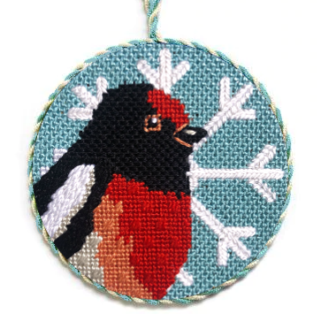 Christmas robin needlepoint ornament kit