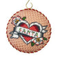 Santa Love Tattoo Needlepoint Ornament Kit