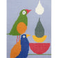 Stacked Birds needlepoint kit for adult beginners.